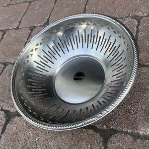 Vintage Alfra Alessi Perforated Metal Bowl Pierced Rim Rope Edge Italy MCM 10”